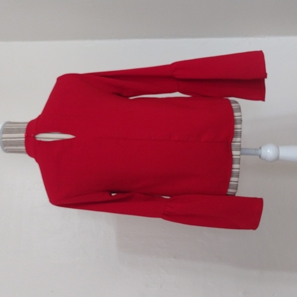Urban Outfitters Red Mock Neck Bell Sleeve Blouse Size XS - Picture 8 of 14